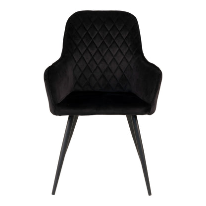 HARBO ESSZIMMERSTUHL SAMT SCHWARZ | SCHWARZE BEINE (2ER-SET)