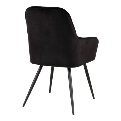 HARBO ESSZIMMERSTUHL SAMT SCHWARZ | SCHWARZE BEINE (2ER-SET)