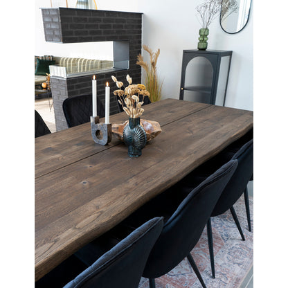 HARBO ESSZIMMERSTUHL SAMT SCHWARZ | SCHWARZE BEINE (2ER-SET)