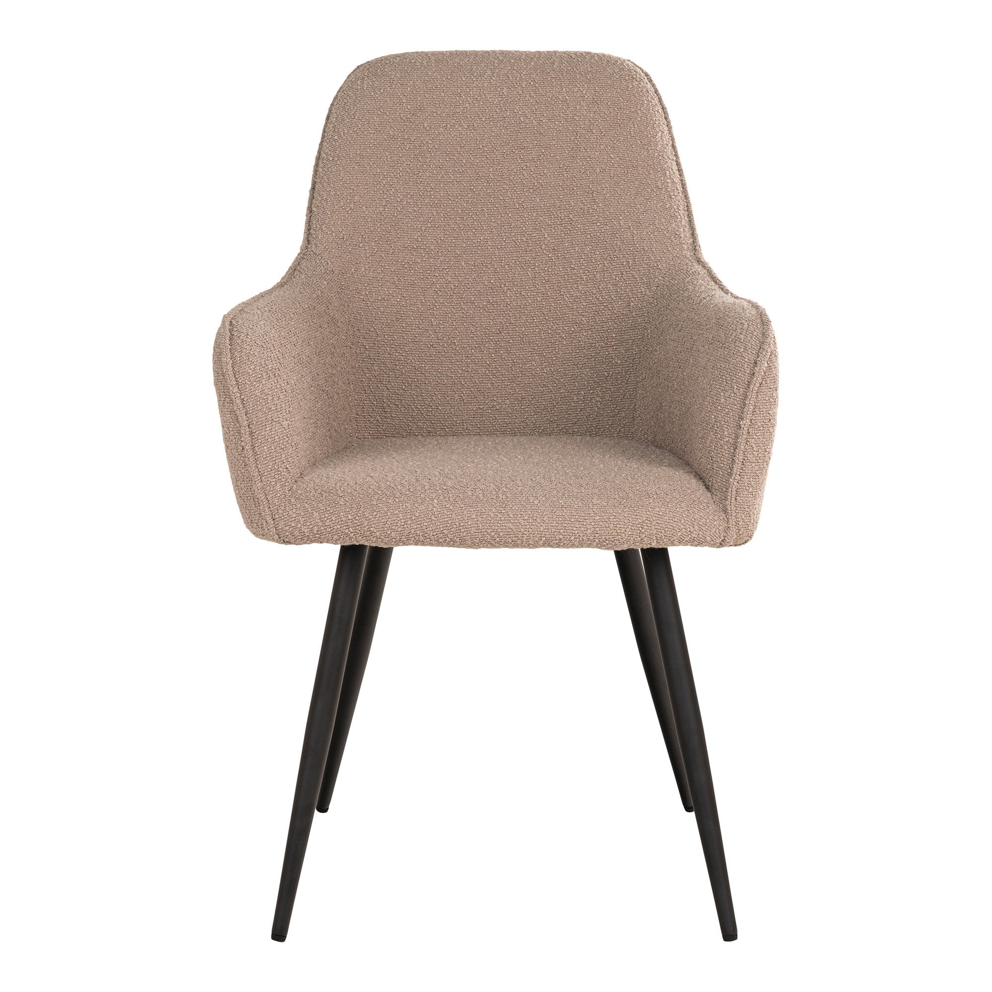 HARBO DINING CHAIR BOUCLÉ BEIGE | SCHWARZE BEINE (2ER-SET)