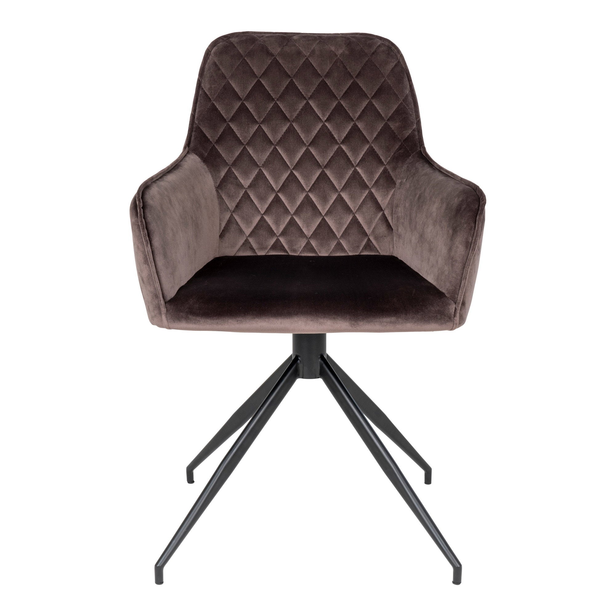 HARBO DINING CHAIR DREHBAR VELVET MUSHROOM | SCHWARZE BEINE