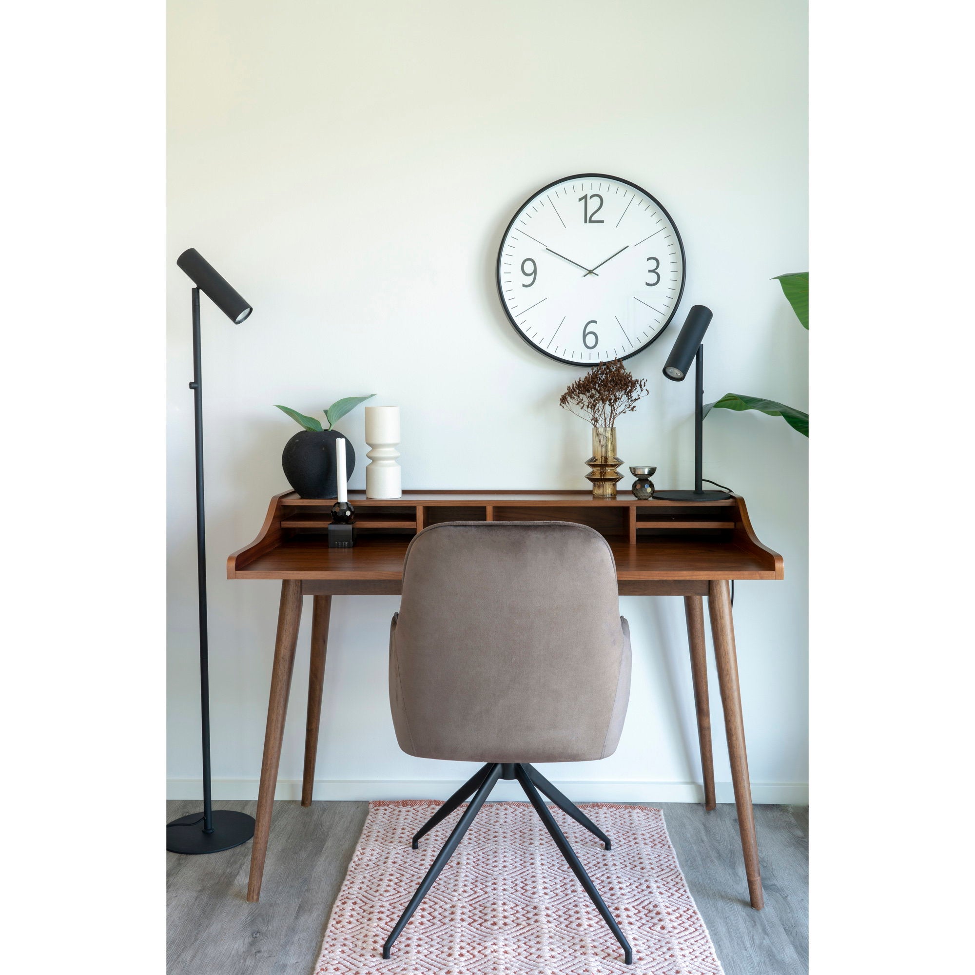 HARBO DINING CHAIR DREHBAR VELVET MUSHROOM | SCHWARZE BEINE