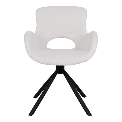 AMORIM DINING CHAIR DRAAIBAAR BOUCLÉ OFF WHITE (SET VAN 2)