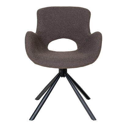 AMORIM DINING CHAIR DRAAIBAAR BOUCLÉ MUSHROOM (SET VAN 2)