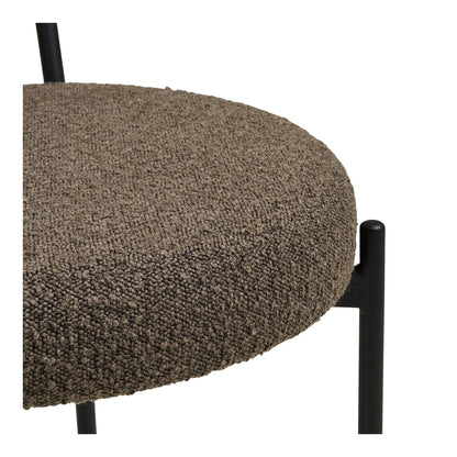 BADALONA ESSZIMMERSTUHL BOUCLÉ BRAUN | SCHWARZE BEINE (2ER-SET)
