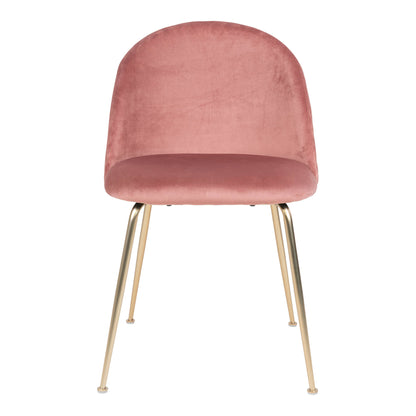 GENEVE DINING CHAIR VELVET ROZE | MESSING LOOK POTEN (SET VAN 2)