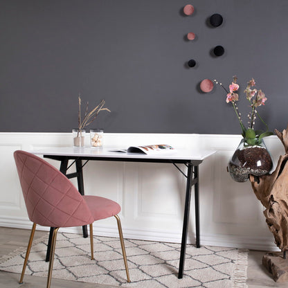 GENEVE DINING CHAIR VELVET ROZE | MESSING LOOK POTEN (SET VAN 2)