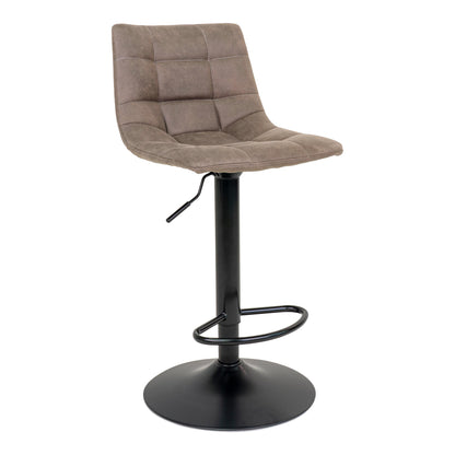 Middelfart Bar Chair - Bar Chair, microfiber, light brown, black legs HN1281 (set of 2)