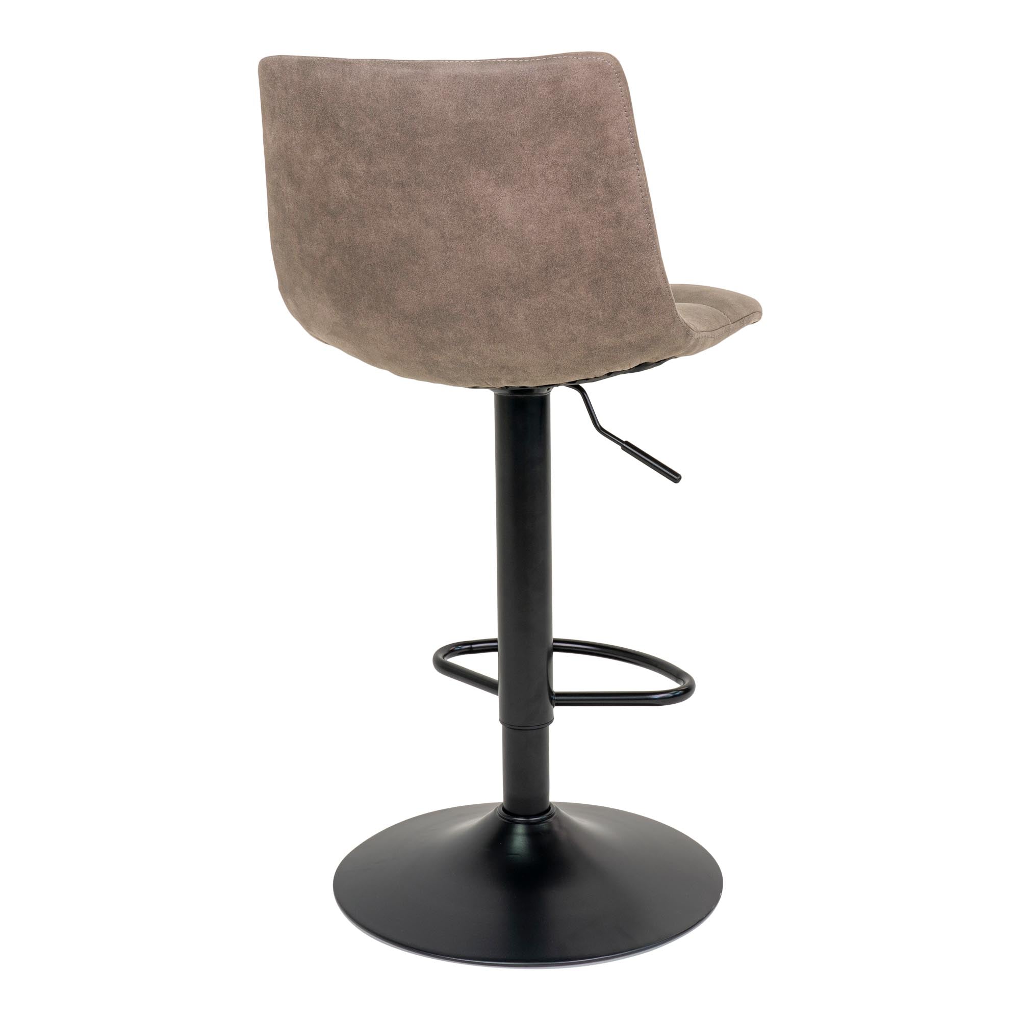 Middelfart Bar Chair - Bar Chair, microfiber, light brown, black legs HN1281 (set of 2)