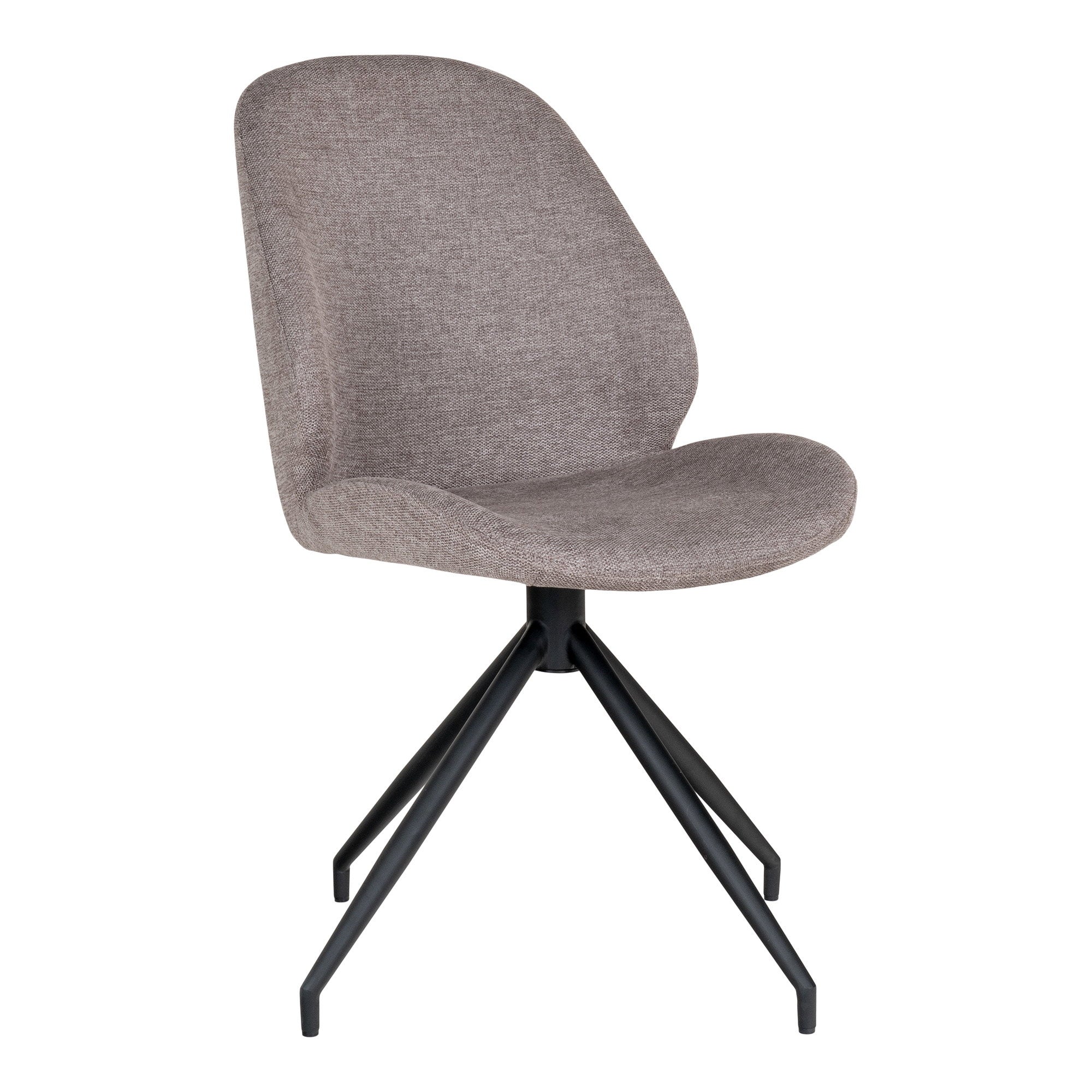 Monte Carlo Dining Chair - Esszimmerstuhl mit Drehgestell, Stein mit schwarzen Beinen, HN1030 (2er-Set)