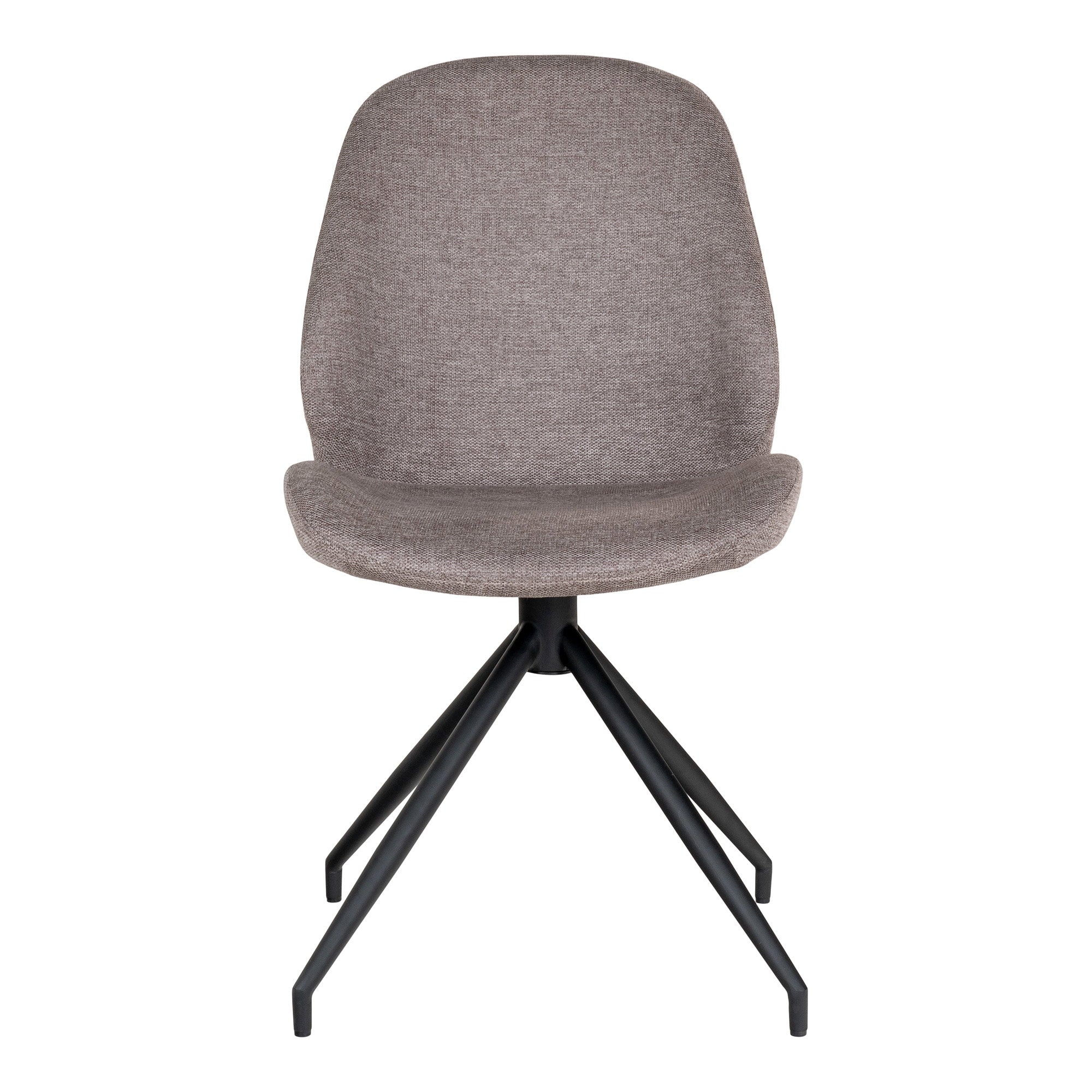 Monte Carlo Dining Chair - Esszimmerstuhl mit Drehgestell, Stein mit schwarzen Beinen, HN1030 (2er-Set)