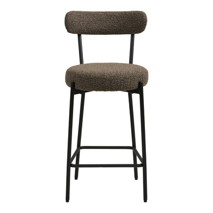 Badalona Counter Chair - Counter chair, bouclé, brown, black legs HN1064