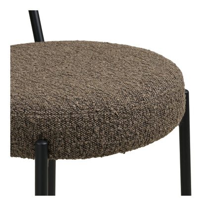 Badalona Counter Chair - Counter chair, bouclé, brown, black legs HN1064