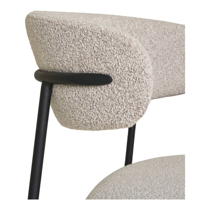 Mira Dining Chair - Dining Chair, bouclé, sand, black legs HN1267 (set of 2)