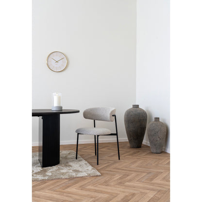 Mira Dining Chair - Dining Chair, bouclé, sand, black legs HN1267 (set of 2)