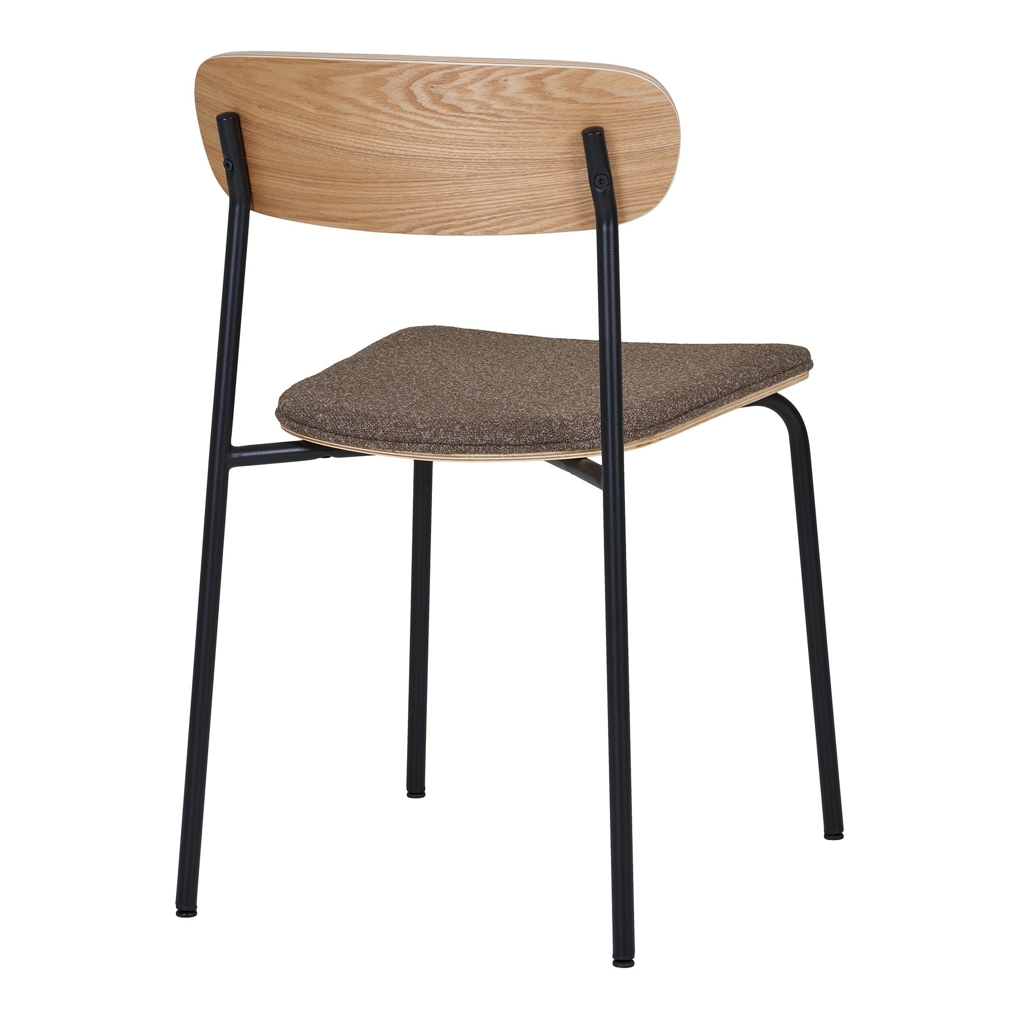 ESTEPONA DINING CHAIR HOLZ UND BRAUN | SCHWARZE BEINE (2ER-SET)