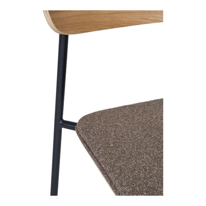 ESTEPONA DINING CHAIR HOLZ UND BRAUN | SCHWARZE BEINE (2ER-SET)