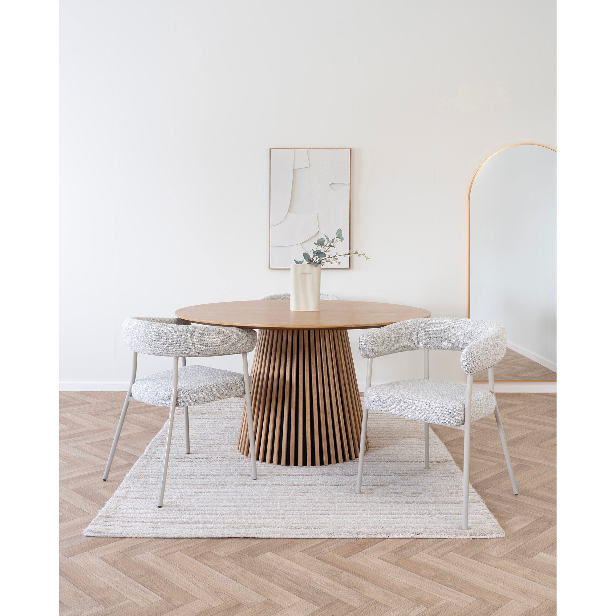 Trivio Dining Chair - Dining Chair, sand, grey legs HN1284 (set of 2)