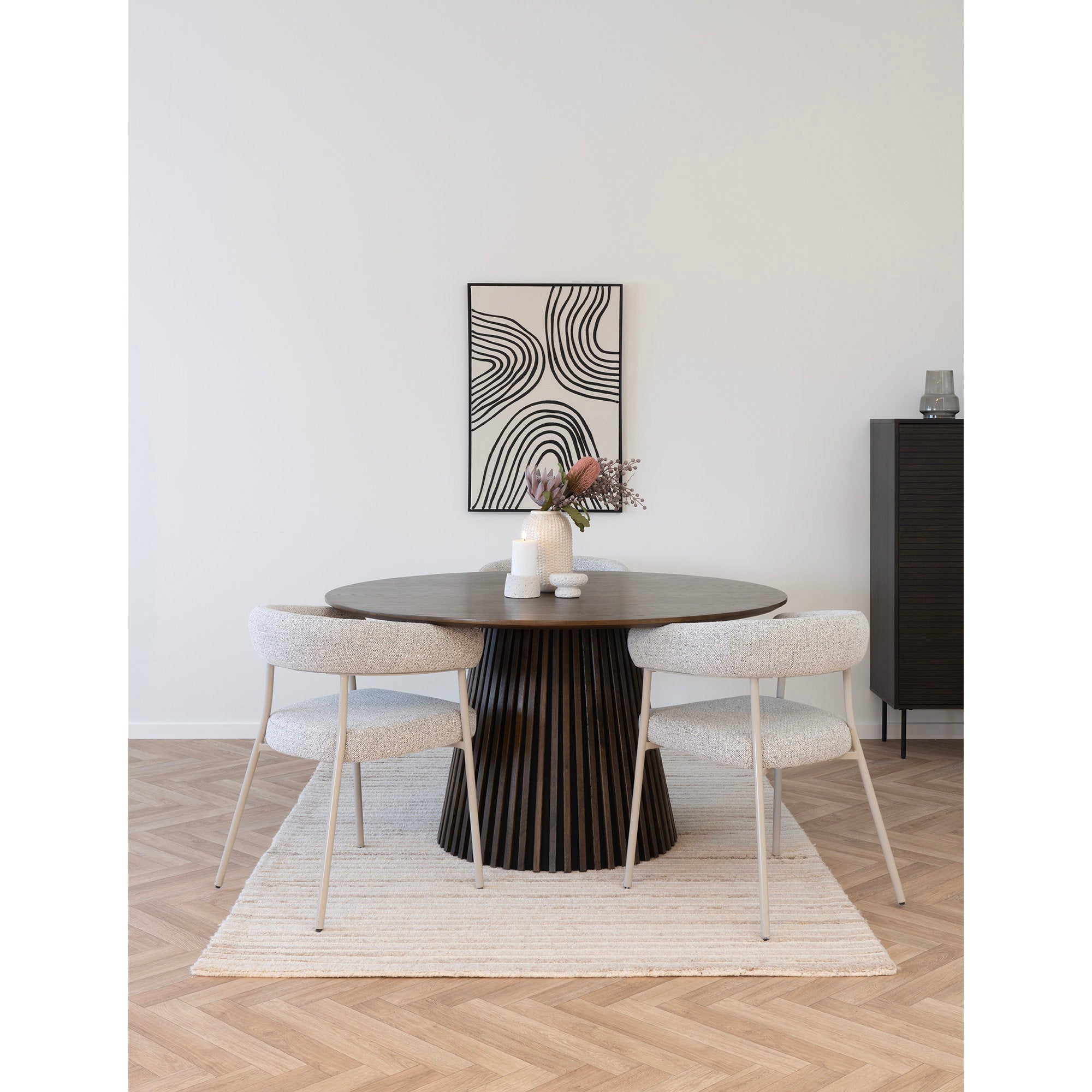 Trivio Dining Chair - Dining Chair, sand, grey legs HN1284 (set of 2)
