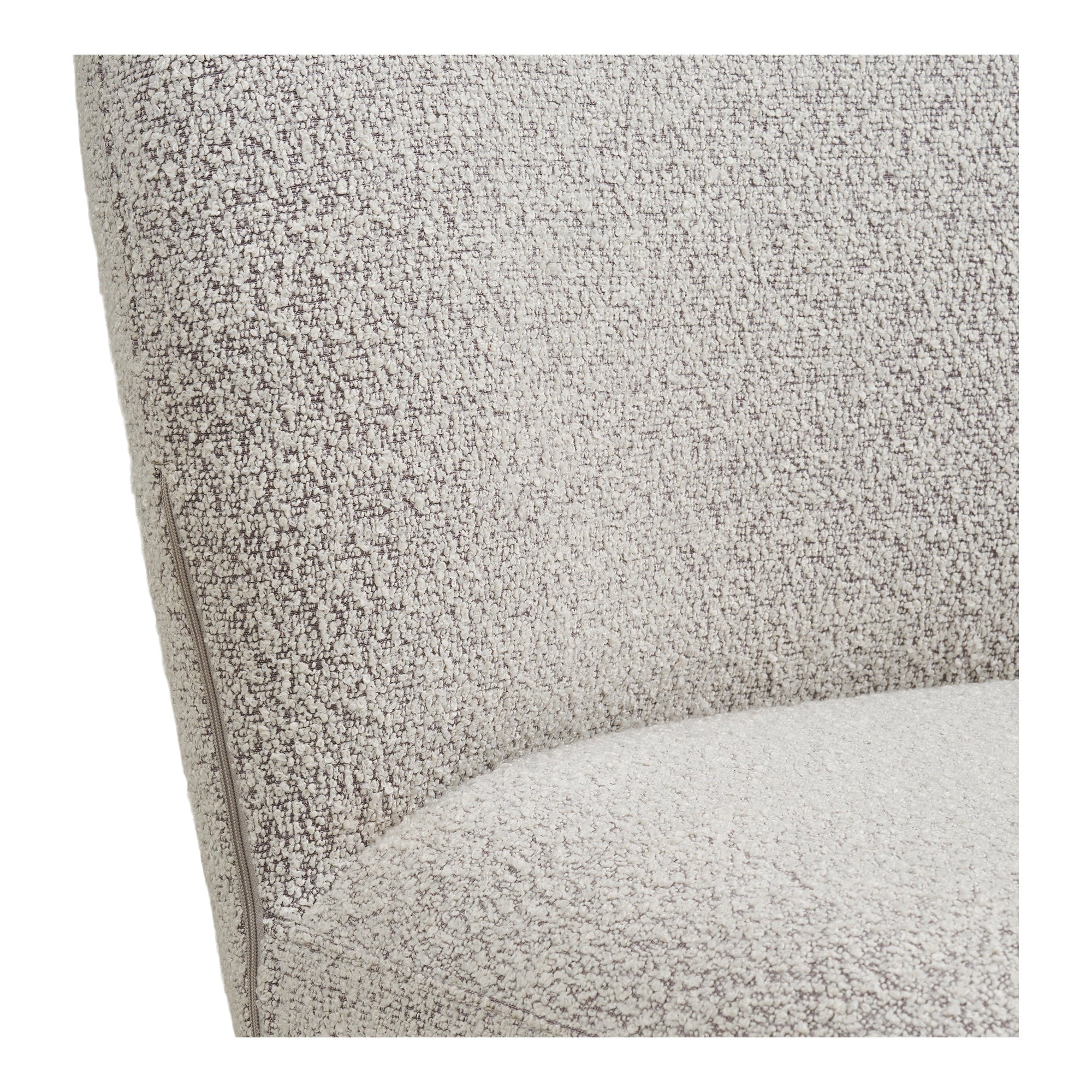 LANA DINING CHAIR DRAAIBAAR BOUCLÉ ZAND | GRIJZE POTEN