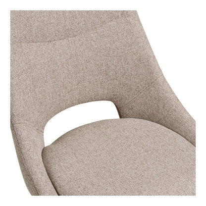 DOKKA ESSZIMMERSTUHL DREHBAR SAND | SCHWARZE BEINE (SET MIT 2)
