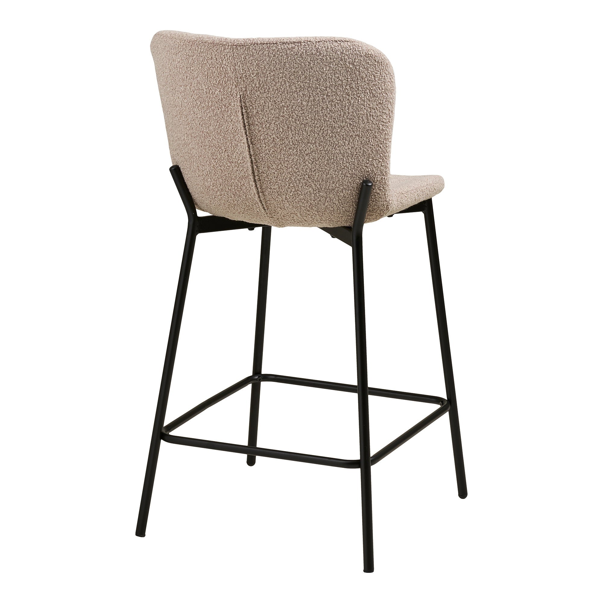 MACEDA BARSTUHL BOUCLÉ BEIGE | SCHWARZE BEINE (2ER-SET)