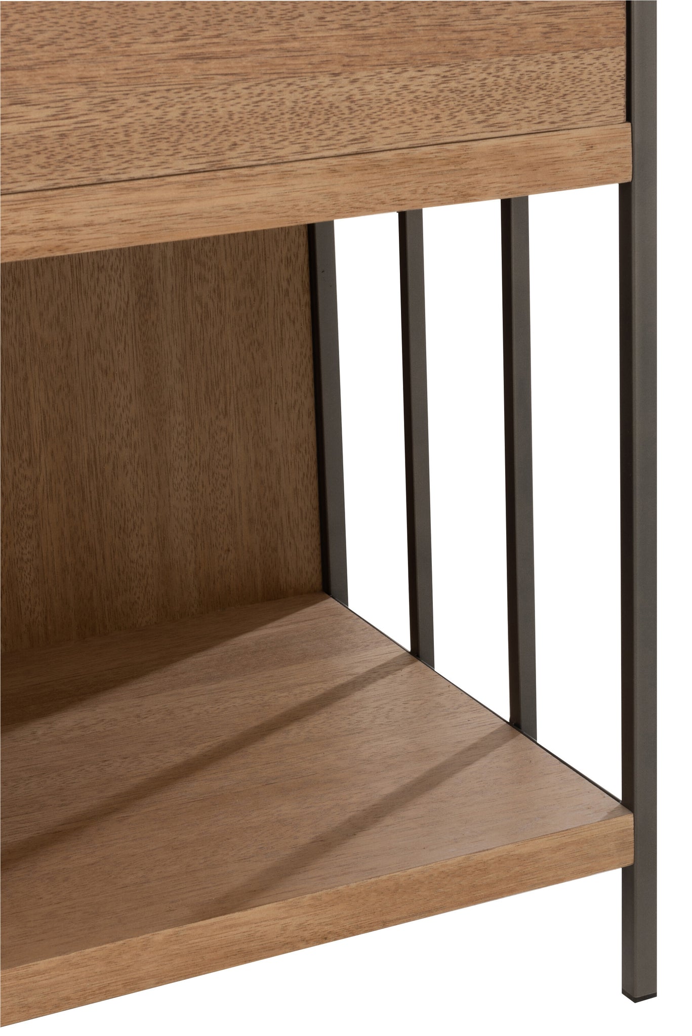 Closet Different Compartments Wood/Metal Natural
