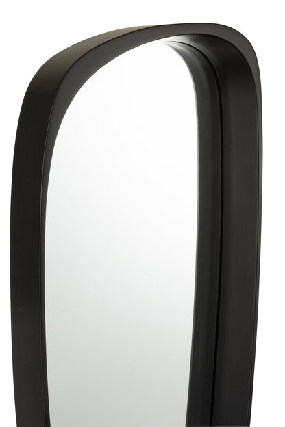 Spiegel Giles MDF/Glas Schwarz Lang