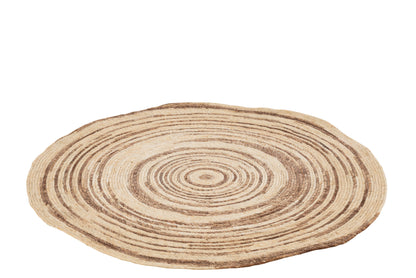 Rug Round Maïs Beige/Brown