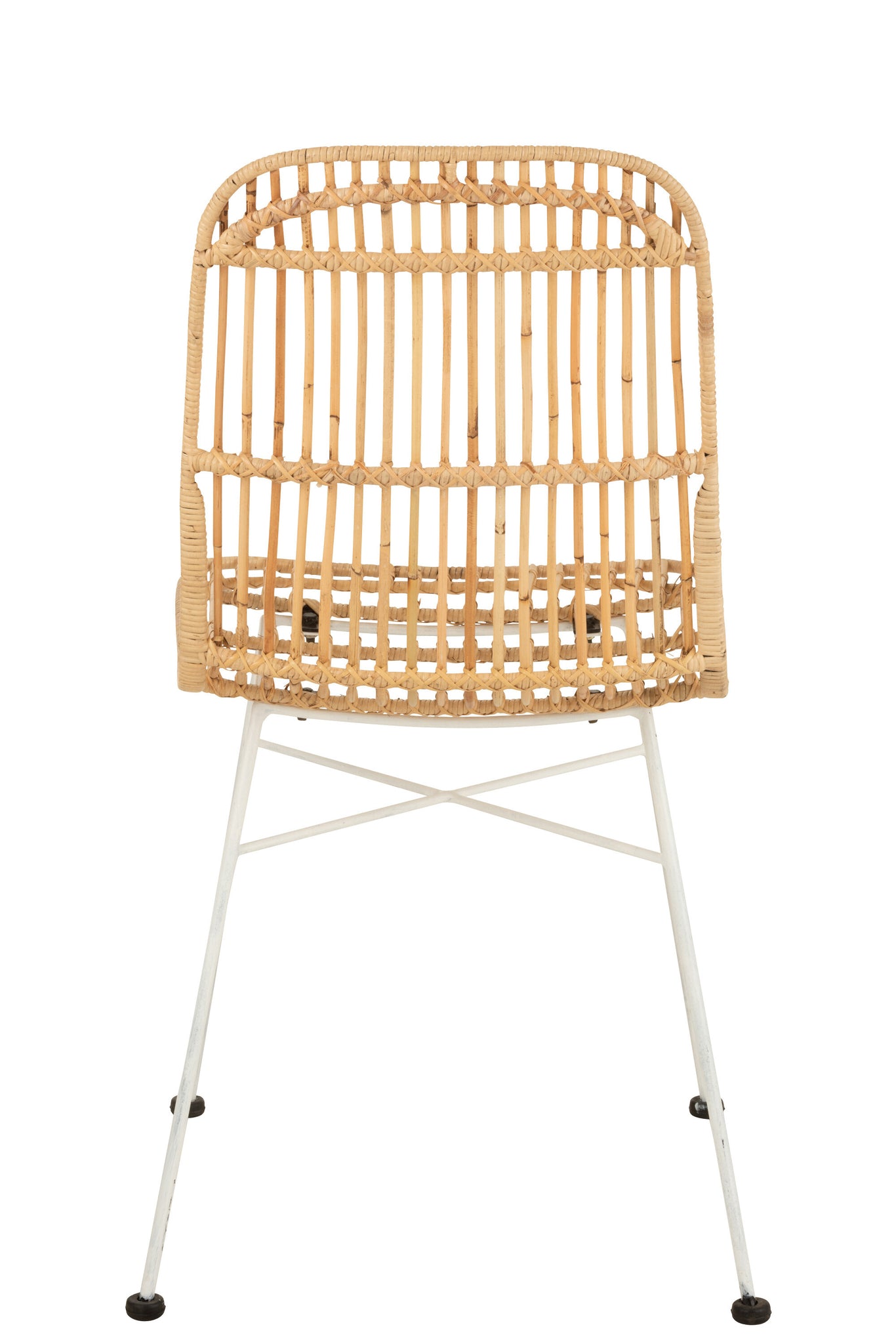 Chair Ema Rattan/Metal Natural/White