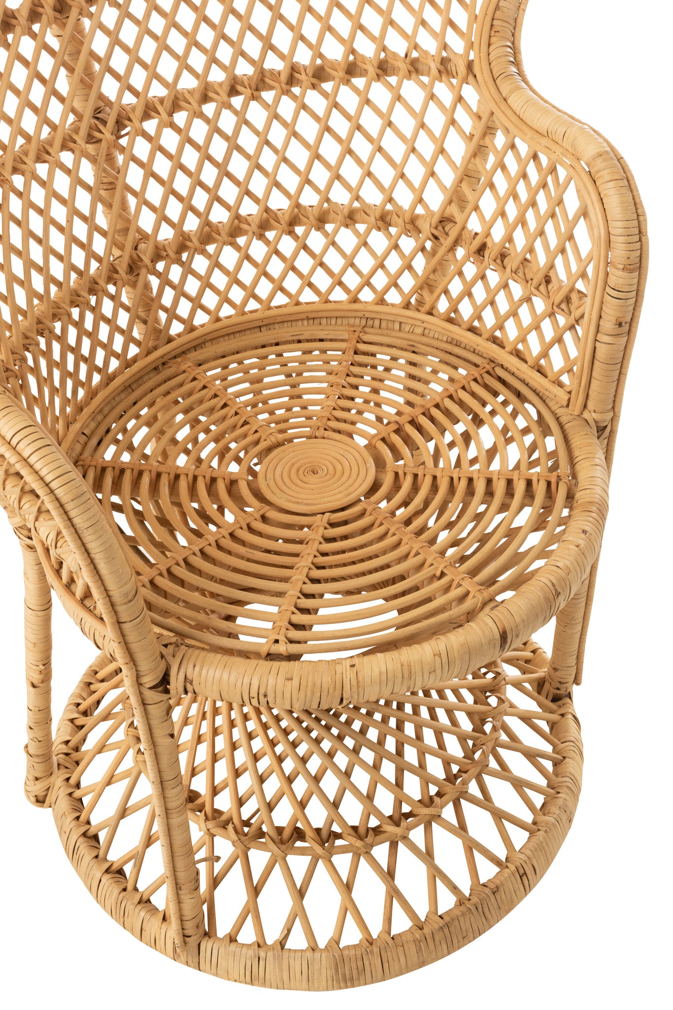 Chair Peacock With Cushion Rattan Natural
