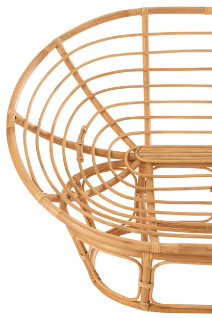 Seat Roni With Cushion Rattan Natural/White
