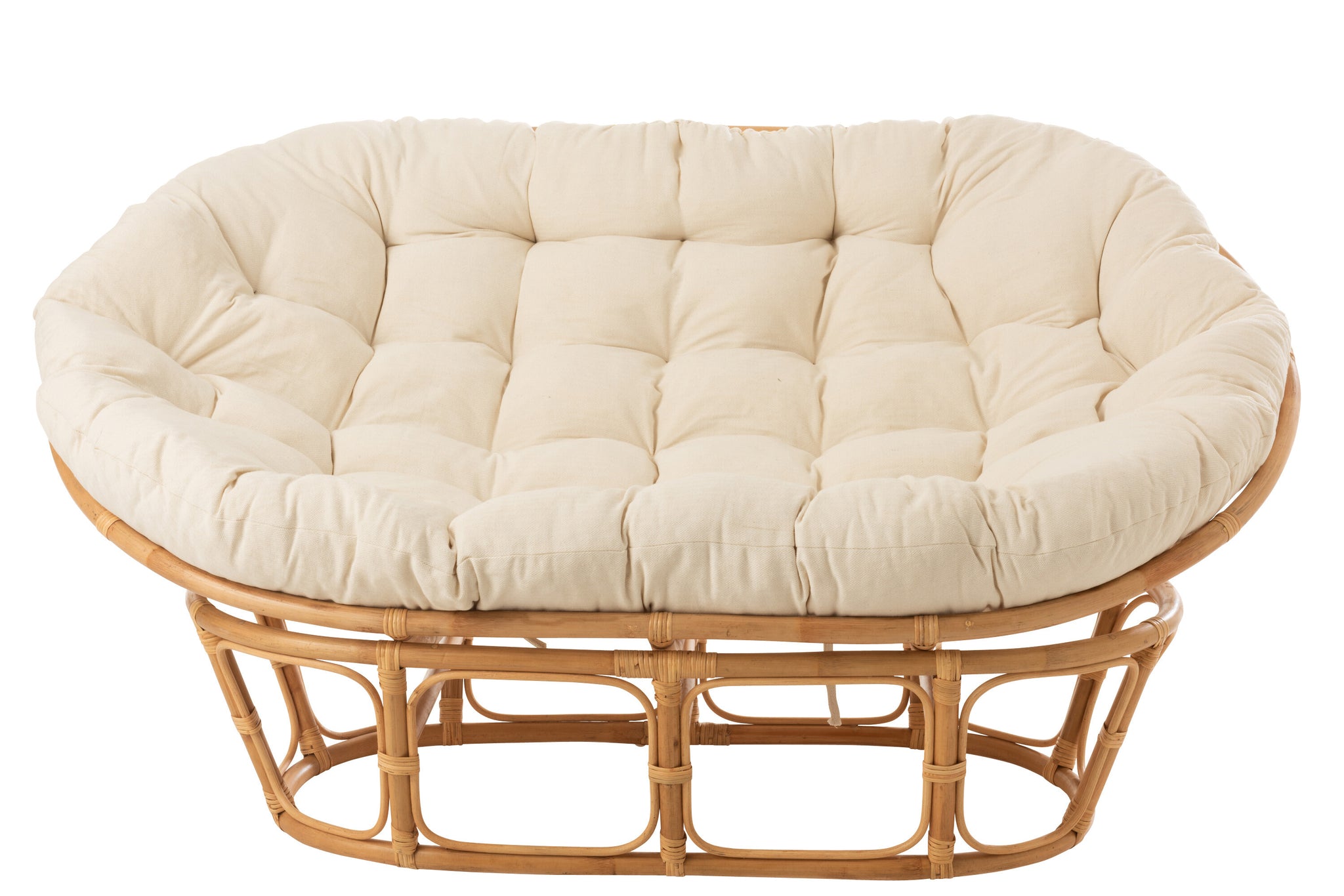 Seat Roni With Cushion Rattan Natural/White