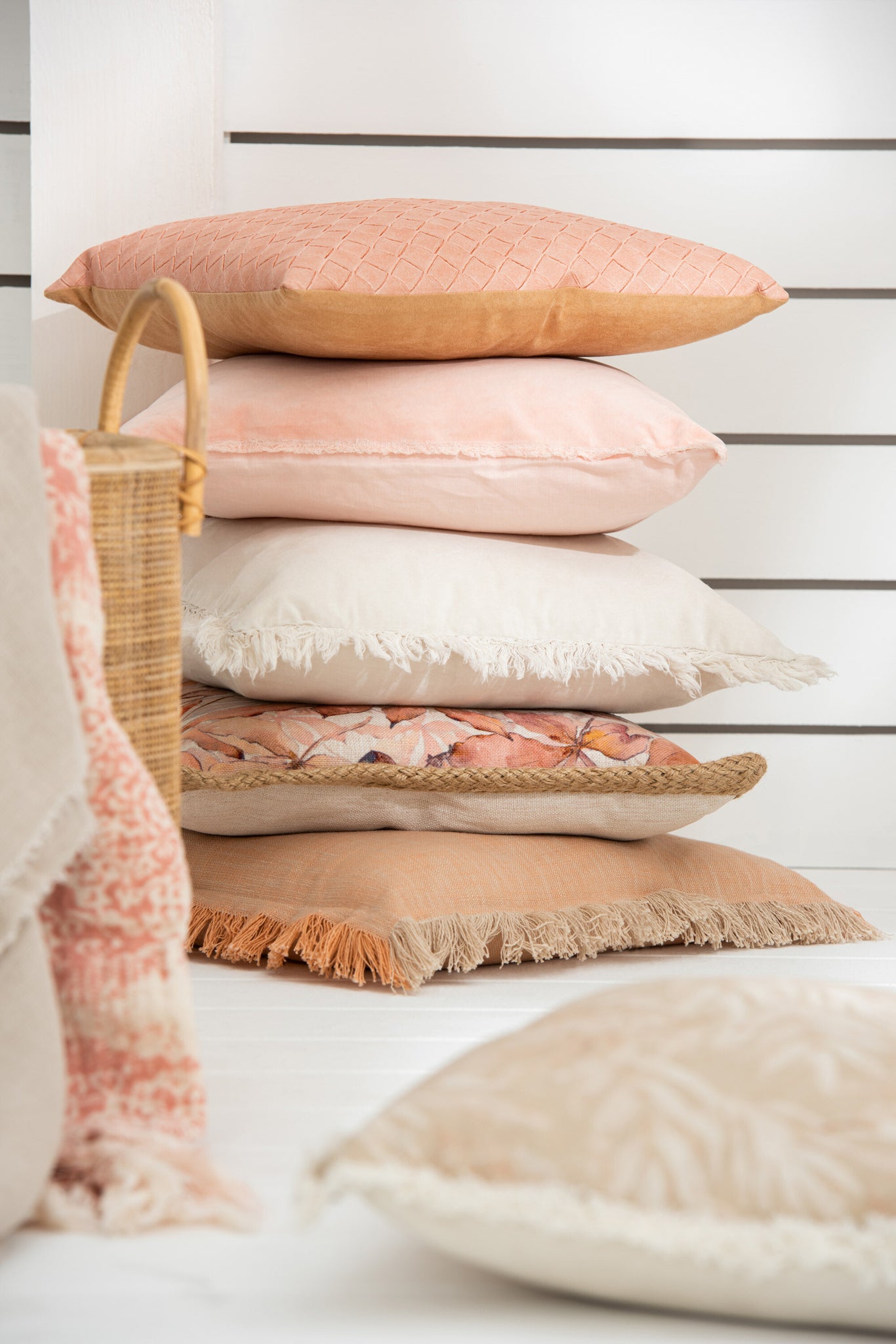 Gartenkissen aus Polyester, beige/grün