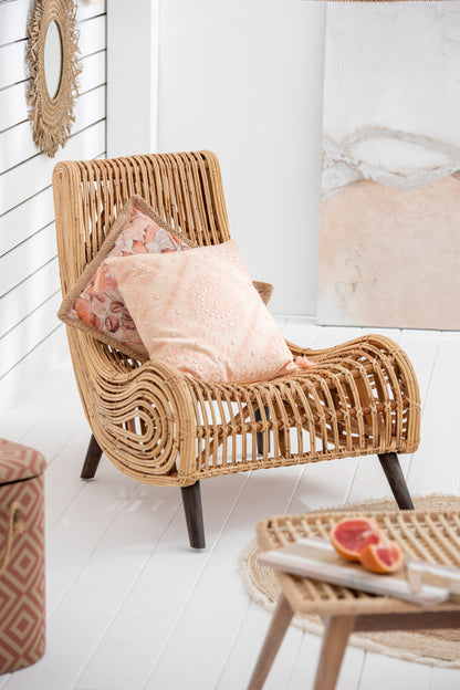 Gartenkissen aus Polyester, beige/grün