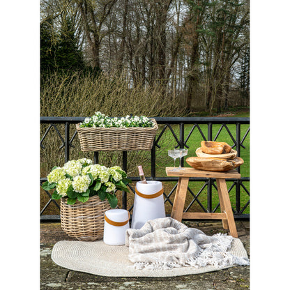 Barcelona zitbank – teak naturel 50×25×45 cm