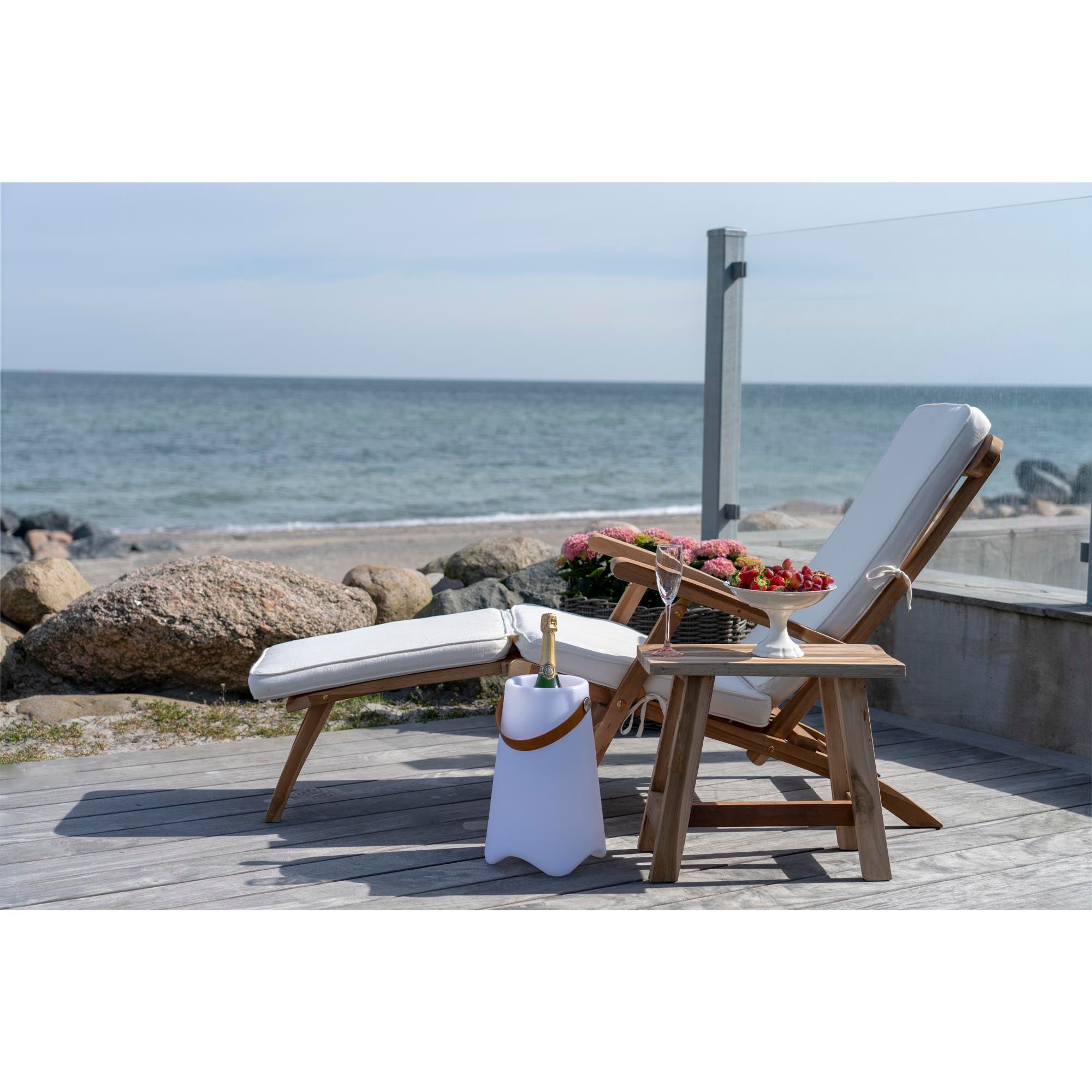 Barcelona zitbank – teak naturel 50×25×45 cm
