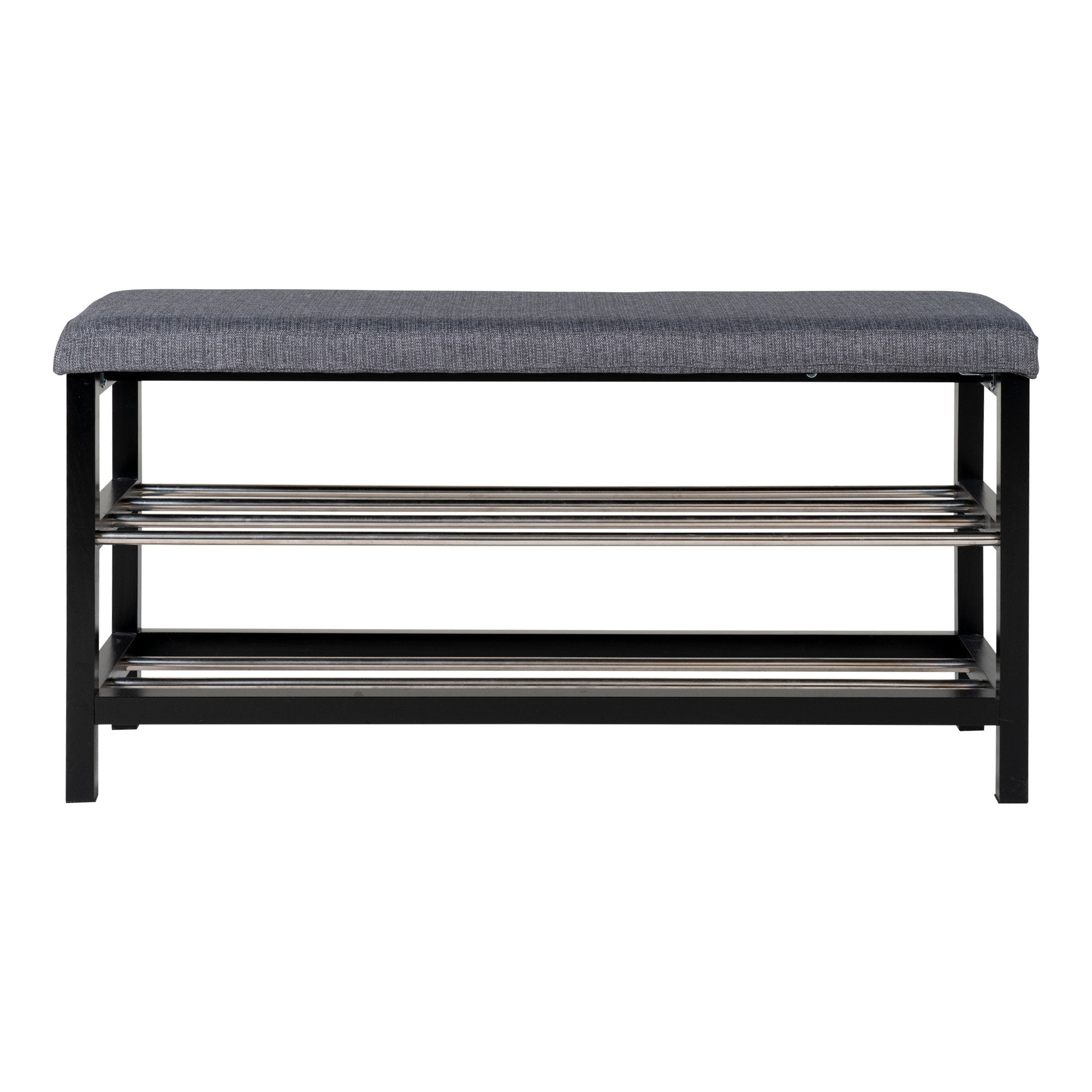 Padova zitbank – polyester/staal, grijs, 100×34×50 cm