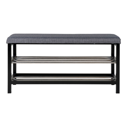 Padova zitbank – polyester/staal, grijs, 100×34×50 cm