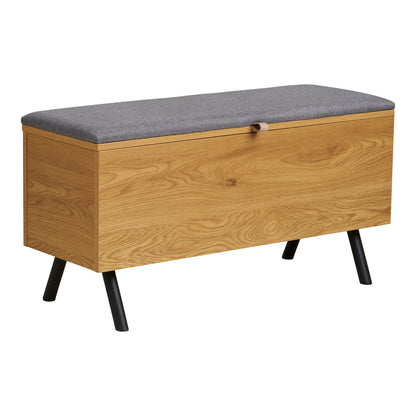Barco bankje met opbergruimte – eikenlook 92×33×48 cm