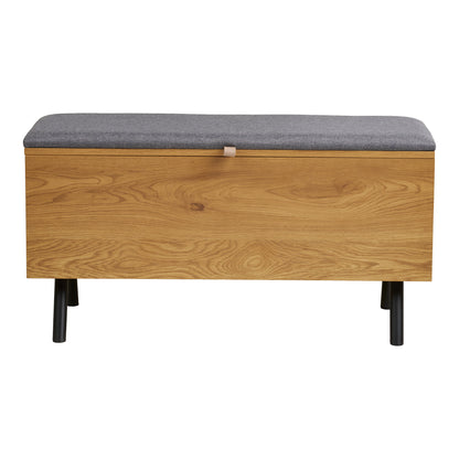 Barco bankje met opbergruimte – eikenlook 92×33×48 cm