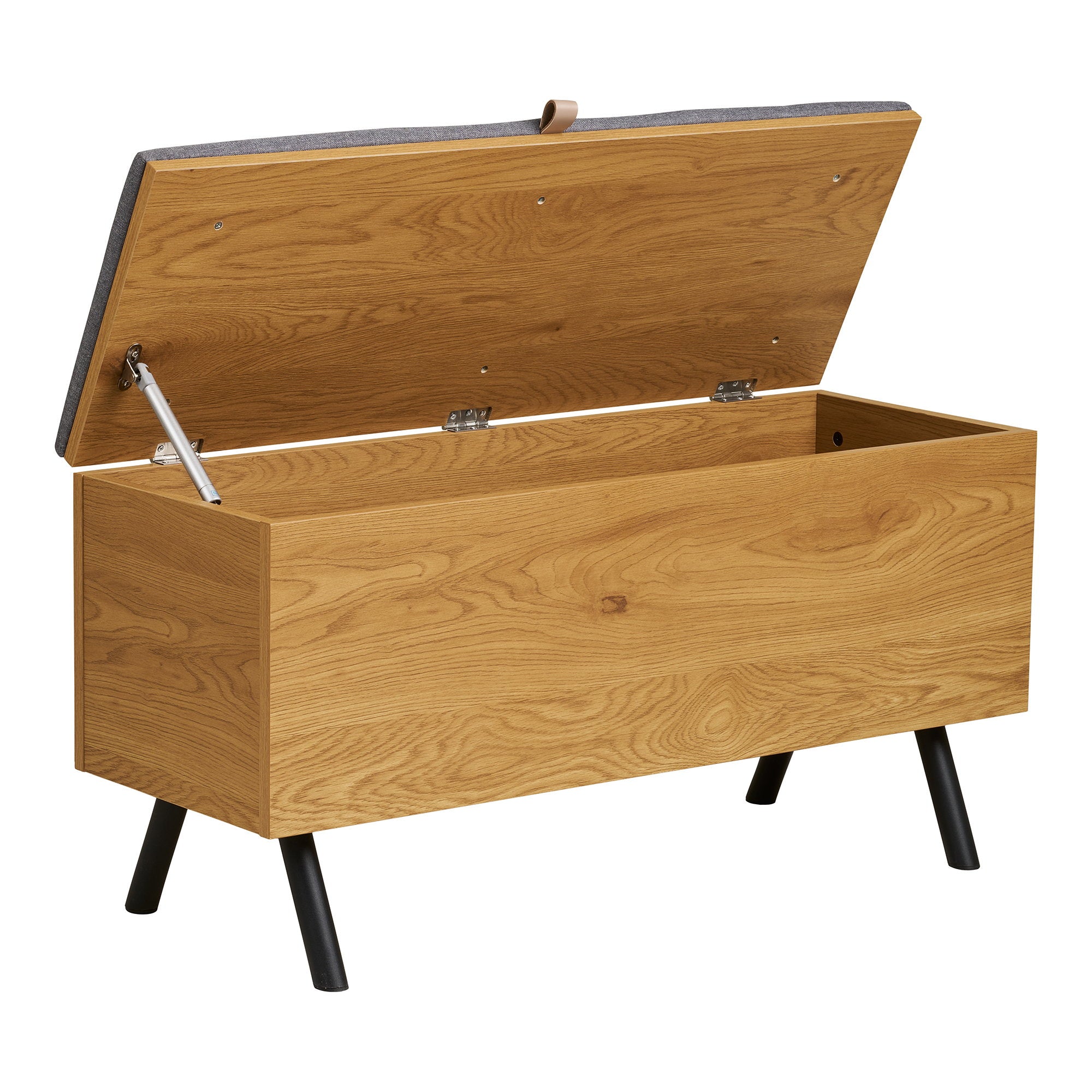 Barco bankje met opbergruimte – eikenlook 92×33×48 cm