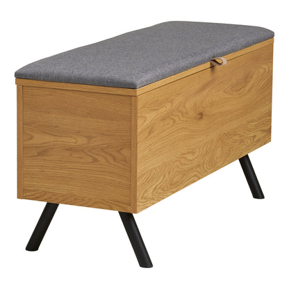 Barco bankje met opbergruimte – eikenlook 92×33×48 cm