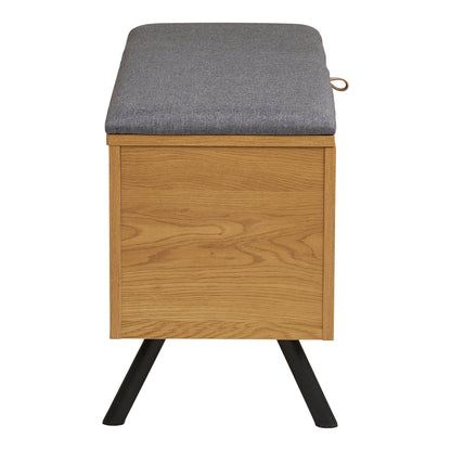 Barco bankje met opbergruimte – eikenlook 92×33×48 cm