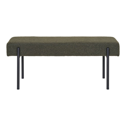 Swindon bank – bouclé, donkergroen, zwarte poten, 100x36x42,5 cm, HN1241