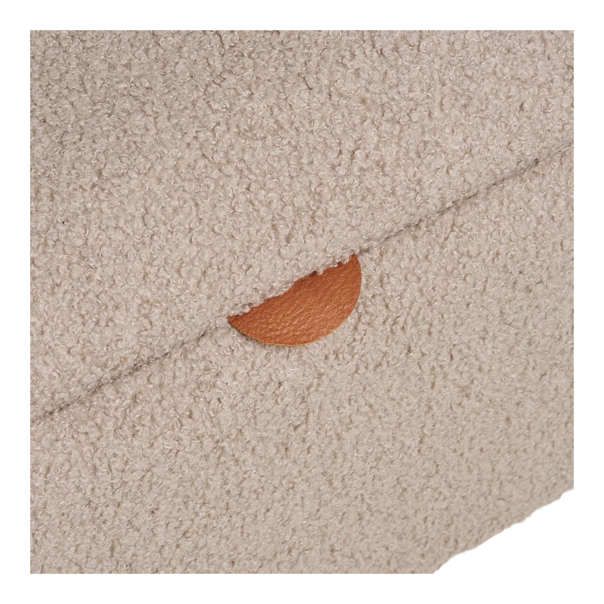Harlow Bank - Bank mit Stauraum, Bouclé, beige 95x37x45 cm, HN1063