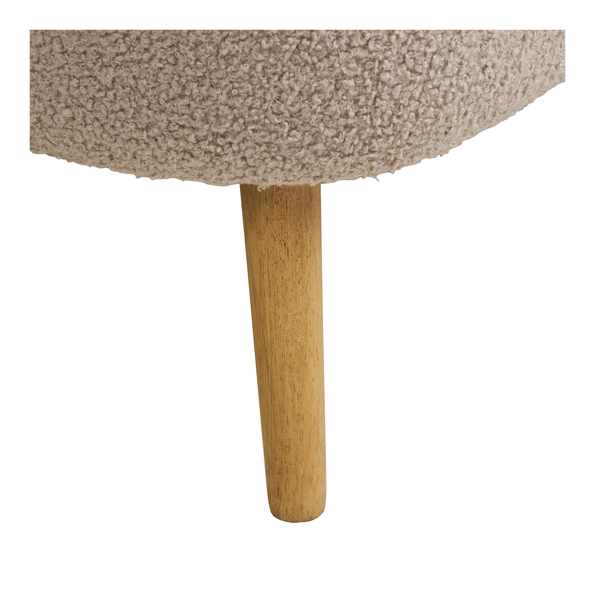 Harlow Bank - Bank mit Stauraum, Bouclé, beige 95x37x45 cm, HN1063