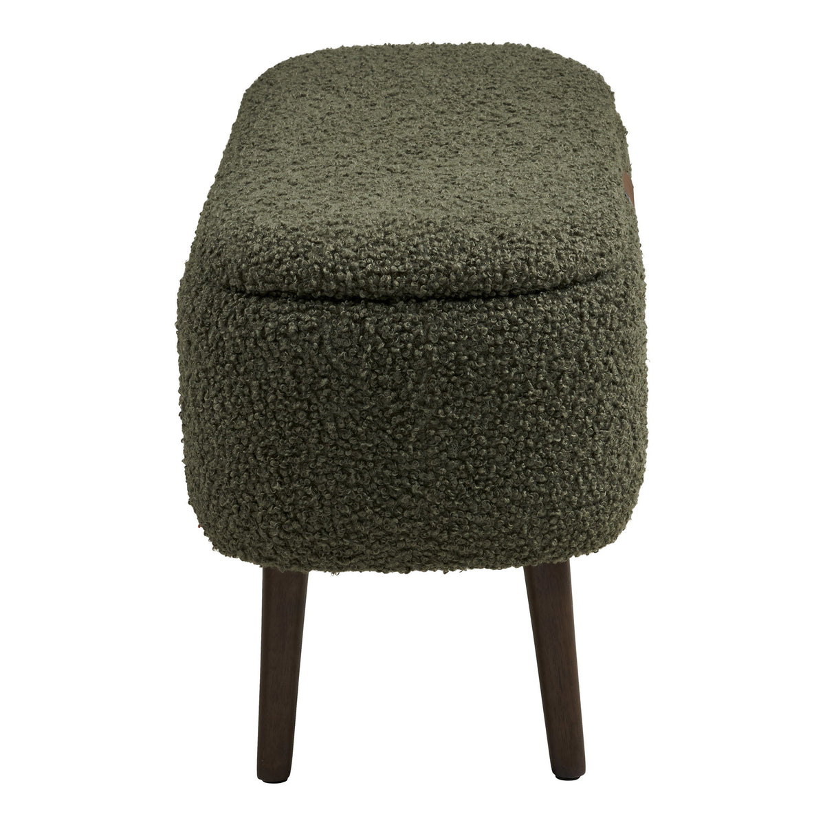 Zitbankje Harlow – teddystof, groen, 95x37x45 cm