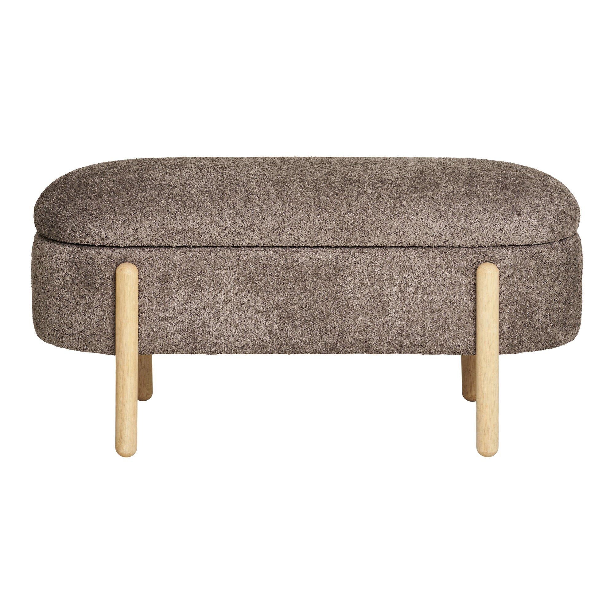 Branca opslagbank bruin/naturel polyester, 97×40×48 cm