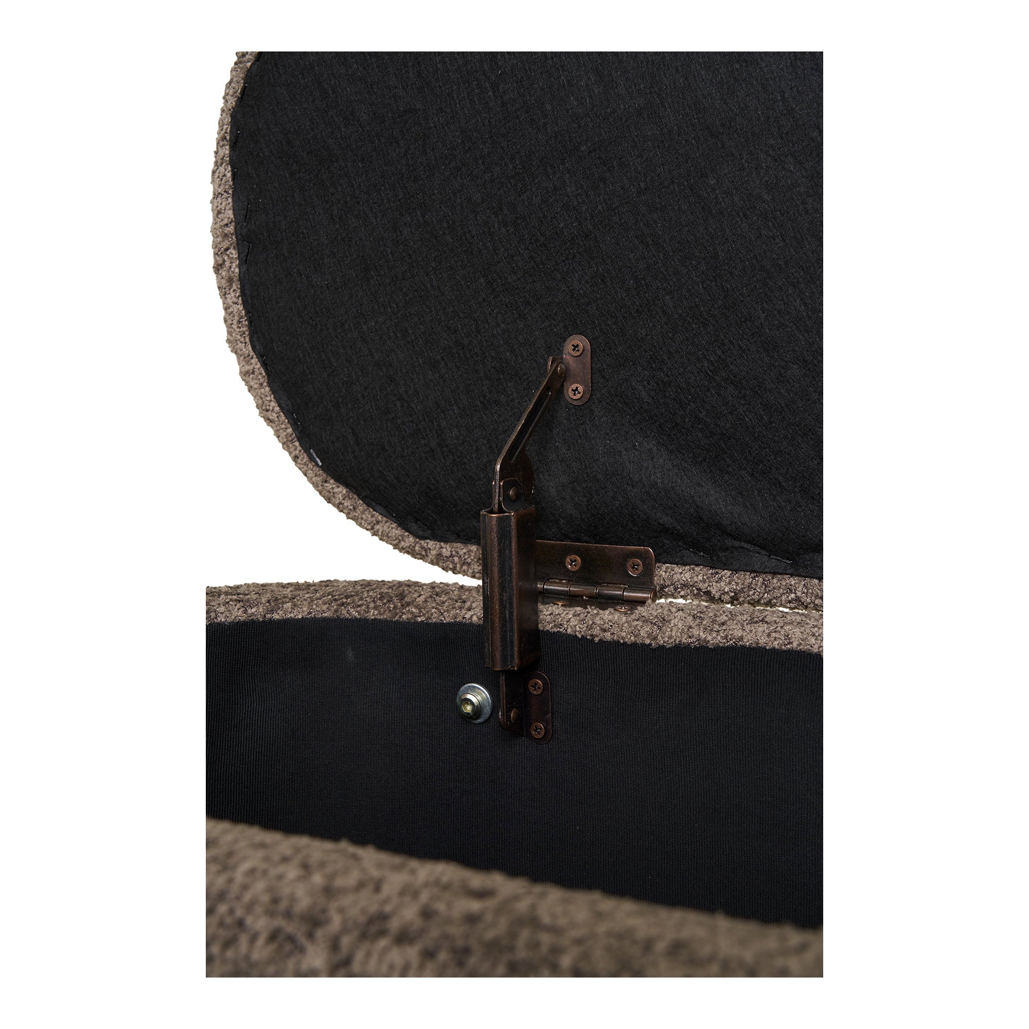 Branca opslagbank – polyester, bruin/naturel 97×40×48 cm